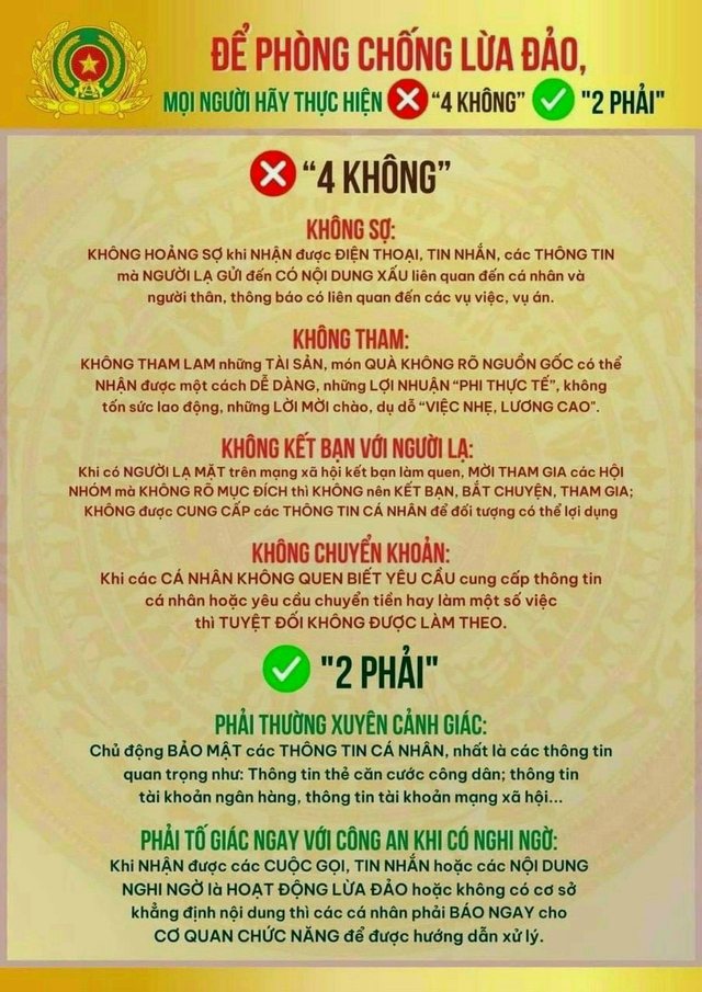 ĐỀ PHÒNG CHỐNG LỪA ĐÀO 4 KHÔNG VÀ 2 PHẢI