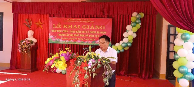 LỄ KHAI GIẢNG NĂM HỌC 2025 - 2026 TẠI TRƯỜNG THCS MƯỜNG ANH, XÃ PA HAM, HUYỆN MƯỜNG CHÀ, TỈNH ĐIỆN BIÊN